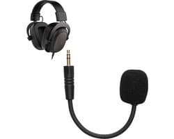 kwmobile microfoon voor gaming headset - geschikt voor Havit H2002D - 10 cm - In zwart