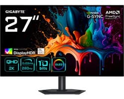 GIGABYTE MO27Q28G - 2K QHD WOLED Gaming Monitor - 280Hz - 27 Inch