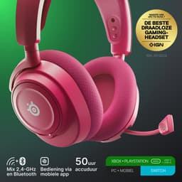 SteelSeries Arctis Nova 7X Gen 2 - Draadloze Gaming Headset - 50 uur accuduur - Xbox, PlayStation, PC, Switch & Mobiel - Magenta — thumbnail 4