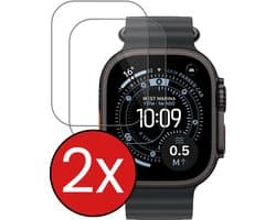 Screenprotector - 2 Stuks - Geschikt voor Apple Watch Ultra 3 (49 mm) - Sterk & Shockproof - Tempered Glass - Gehard Glas - Beschermglas Screen Cover - Bescherm Protector voor Smartwatch