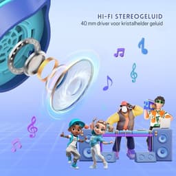 StayPowered Kinderkoptelefoon - Veilig en Comfortabel Luisteren - 85 dB Volume Begrenzer - HD Stereo Geluid - Lichtgewicht & Opvouwbaar - Verstelbare Hoofdband - Brede Compatibiliteit - Zacht & Duurzaam - Blauw - Levering Sneller dan Aangegeven! — thumbnail 4
