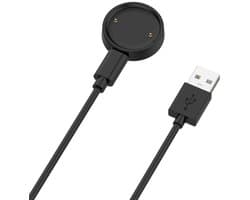 Oplader geschikt voor Amazfit Bip 6 en Amazfit Active 2 - USB oplaadkabel - 1 meter - zwart
