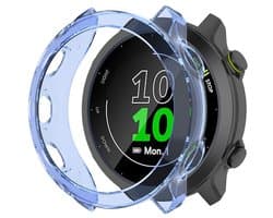 Stravo Soft Case Sport Hoesje voor Garmin Forerunner 158 / Garmin Forerunner 55 – TPU Materiaal Bescherming – TPU Case Protectie en Beschermhoes voor Garmin Smartwatches (Blauw)