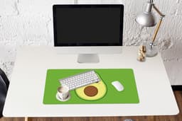 Muismat XXL 80x40 cm - Bureau onderlegger - Bureau mat Avocado - Groen - Speels - Bureaumat - Gaming mousepad xl - Bureaulegger groot - Computer deskmat — thumbnail 5