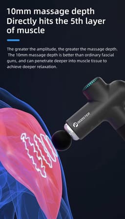 Benelux Select Massage Gun – Massage Apparaat – Massage-gun – Massagegun – Inclusief Opbergkoffer – 8-Delig – 19 x 6 x 26 cm — thumbnail 4