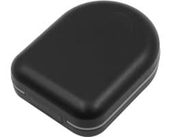 Allecto plus - Opbergdoos hoofdtelefoon robuust draagbaar waterdicht zwart 7,1 x 8,9 x 3,5 cm