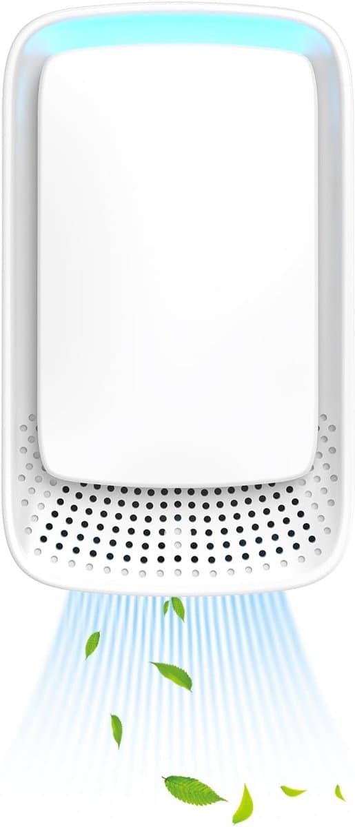 Plug-in luchtreiniger - Negatieve ionentechnologie - Stille werking voor thuisgebruik - Negatieve ionenluchtreiniger voor slaapkamer, kantoor, dierenkamer, badkamer, wit - 1-pack — afbeelding 1