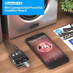 Bluetooth Hifi Stereo Versterker met 2 Kanalen 50W - Audiokwaliteit met AUX en Bluetooth Ingangen — thumbnail 3