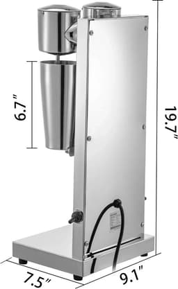 Carlovo Milkshake Machine - Milkshake Maker - Blender - Smoothie Maker - RVS - Smoothie - Dubbele Beker - Milkshake - 800ml - 180W — thumbnail 2