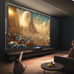 Groot 200 inch videoprojectiescherm 16:9 - Wasbaar en draagbaar voor thuis en kantoor — thumbnail 2