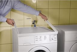 Tussenset wasmachine droger 60 x 60 cm wit met opvangbak Wasmachine rek — thumbnail 2
