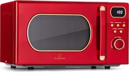 Klarstein magnetron met Grill, 800 Watt magnetron klein, 3 in 1Edelstahl magnetron rood, Kleine 20 Liter magnetron met ontdooi en Pizzafunktion, Drehteller, Platzsparend, Einfach zu Bedienen - voor Keuken - Bruin - Microwave — thumbnail 1