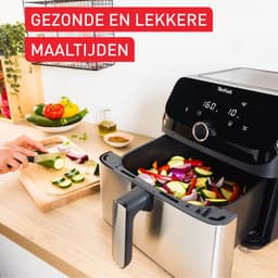 Tefal Easy Fry Mega EY855D heteluchtfriteuse 7,5 liter zwart roestvrijstaal digitale airfryer voor 8 personen — thumbnail 7
