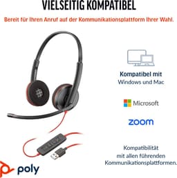 HP Poly Blackwire 3220 Stereo - USB-C - zwart - Skype, Cisco, Jabber, Avaya, UC Certified — thumbnail 5