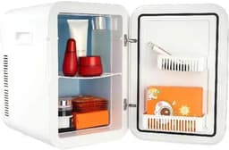 Mini koelkast - Tafelmodel koelkast - Draagbare vriezer - Minibar - 20 liter - Stille koelkast - Energiezuinige koelkast - Mini Beauty koelkast - Huidverzorging bewaren - Wit — thumbnail 1