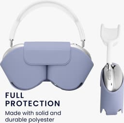 kwmobile cover voor over-ear koptelefoon - Compatibel met Apple AirPods Max / AirPods Max 2 - Van polyester - In lavendel — thumbnail 3