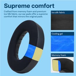 Vervangende Oorkussens voor Bose NC700 / Bose 700 Noise Cancelling Hoofdtelefoon van MMOBIEL - Cooling Gel Koptelefoon Oorkussens - Noise Isolation Earpads – Zwart — thumbnail 4