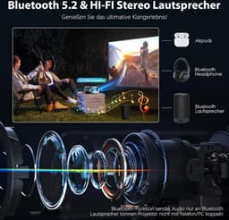Achtergrond projectorgordijn 1080p voor thuisbioscoop-ervaring Beamer — thumbnail 4