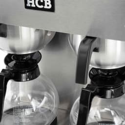 HCB® - Professionele Horeca Koffiezetapparaat - 2 x 1,8 liter - 2 x 230V - RVS / INOX - Filter machine voor koffie - Filtermachine - Filterkoffie - 40.5x40.5x45.5 cm (DxBxH) - 9 kg - 1714 — thumbnail 4