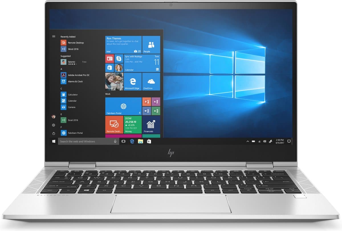 HP EliteBook x360 830 G7 Intel® Core™ i5 i5-10210U Hybride (2-in-1) 33,8 cm (13.3") Touchscreen Full HD 8 GB DDR4-SDRAM 256 GB SSD Wi-Fi 6 (802.11ax) Windows 10 Pro Zilver — afbeelding 1