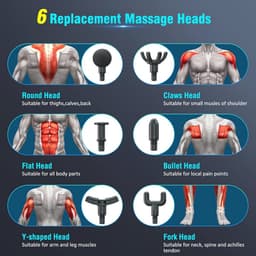 Massagepistool voor diepe weefselmassage met 99 snelheden en LCD-touchscreen — thumbnail 5