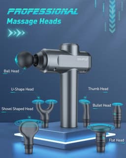 Krachtige Percussiemassager met 30 Snelheden en 6 Massagetoestellen - Voor Pijnverlichting en Fitnessherstel — thumbnail 3