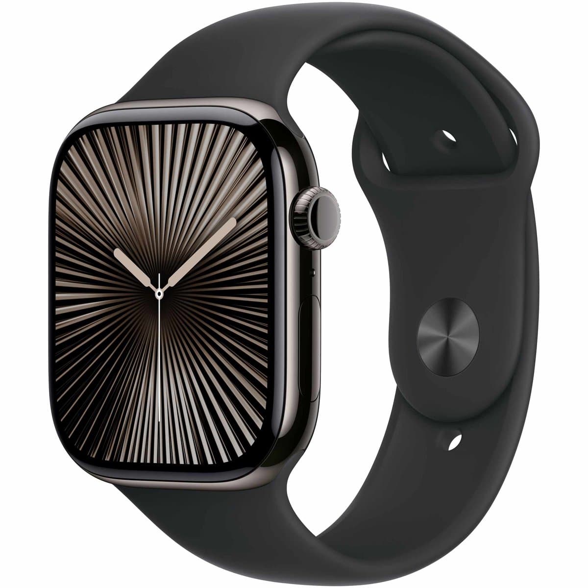 Apple Watch Series 10 GPs + Cellular 46mm Black Sport Band M/l Smartwatch Slate — afbeelding 1