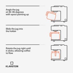 Klarstein Koffiemachine Arabica koffiezetapparaat - Filter - Met thermoskan - Voor gemalen koffie - Met EasyTouch Control - Watertank 1,2 liter - 12 kopjes - Rood - voor Keuken - RVS - Display - Coffee Machine - Koffieautomaat — thumbnail 3