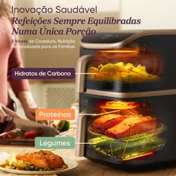Cosori Turbo Tower Pro Smart Enkel 10,8 l Vrijstaand 2630 W Heteluchtfriteuse Zwart, Goud — thumbnail 7