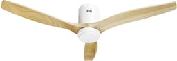 Hombli Slimme Plafondventilator met verlichting - Ø132 cm - Incl. Afstandsbediening - Wit & Licht Hout — thumbnail 1