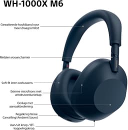 Sony WH-1000XM6 - Draadloze koptelefoon met Noise Cancelling - Blauw — thumbnail 6