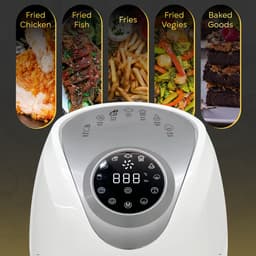 AG5200 Airfryer - Wit - Compact - tot 4 Personen - 4 Liter - Anti-aanbak - Uitneembare Bak - Vaatwasserbestendig - Met Receptenboek - Stil- Snelkooktechnologie - — thumbnail 5