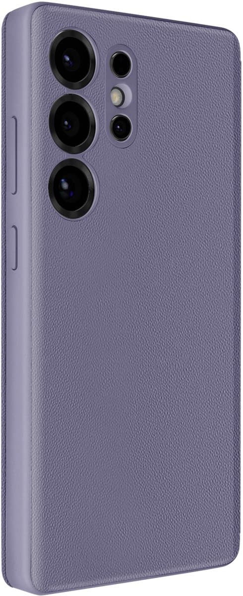 Avizar Leren etui Geschikt voor Samsung Galaxy S25 Ultra Display Venster Raamkaarthouder, Lavendel — afbeelding 1