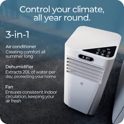 Mobiele Airco - Airconditioning - Ventilatoren - Airco Zonder Afvoerslang - Wit — thumbnail 3
