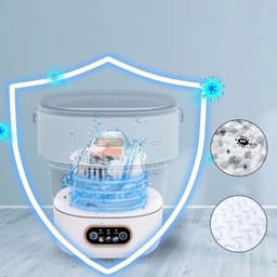 24W 12L Was-droogcombinatie Mini Wasmachine - met 3 standen - Wasmachine + afvoerbuis + afvoermand - geschikt voor babykleding, ondergoed, handdoeken, sokken en klein speelgoed — thumbnail 2