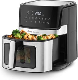 Ufesa 72805716 friteuse Enkel 6,5 l Vrijstaand Heteluchtfriteuse Zwart, Roestvrijstaal — thumbnail 1