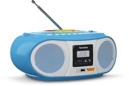 TechniSat DIGITRADIO 1990 - Stereo-boombox met DAB+/FM-radio en CD-speler (Bluetooth-audiostreaming, hoofdtelefoonaansluiting, USB, AUX in, oplaadfunctie, klok, 2 x 1,5 watt uitgangsvermogen) — thumbnail 3