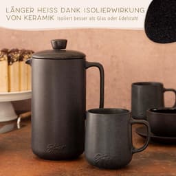 French Press (1L Zwart) - Voor de lekkerste koffie thuis — thumbnail 2