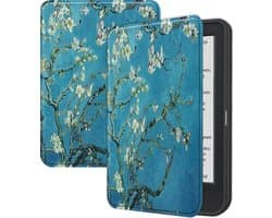 Hoes Geschikt voor Kobo Clara BW - E-reader Hoesje Bescherm Hoesje Case Sleep Cover - Hoes Geschikt voor Kobo Clara BW Hoesje - Bloesem