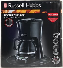 Koffiezetapparaat Textures Plus (Zwart Programmeerbare Timer 10 Koppen 1.25L Glazen Kan) - 22620-56 - Filterkoffiezetapparaat - Russell Hobbs — thumbnail 3