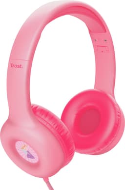 Trust Nouna - Koptelefoon voor kinderen - Bedraad - Incl. Stickers - Roze — thumbnail 5