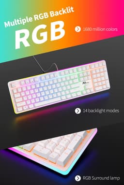 Royal Kludge RK918 - Gaming Toetsenbord - Mechanisch Toetsenbord - RGB - Zwart - Brown Switches - Met Polssteun — thumbnail 3
