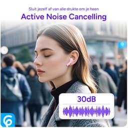SBG Draadloze Oordopjes - Noise Cancelling - Headset - Bluetooth 5.4 - Earbuds oplaadcase - LED Display - Met Microfoon - Extra dopjes - Roze — thumbnail 3