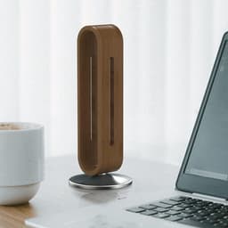Hoofdtelefoonstandaard - Koptelefoonhouder - Bureau Organisatie - U-vorm Boogdesign - 26.8 x 12.1 x 11.4 cm - Bruin — thumbnail 4