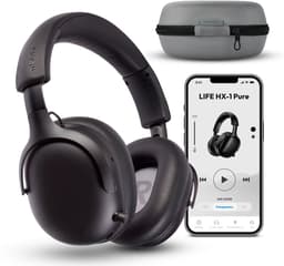 MEDION Over Ear koptelefoon HX-1 Pure (Bluetooth, draadloos, tot 100 u batterijduur, spatwaterdicht IPX4), zwart — thumbnail 1