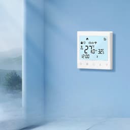 Wifi Inbouw Thermostaat | Touchscreen | Wifi | App bediening | Inbouw standaard doos | Programmeerbaar schema | Tuya | Wit — thumbnail 2