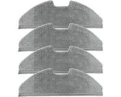 Set van 4 microvezel dweilpads geschikt voor de Eufy RoboVac G10 G30 hybride stofzuiger