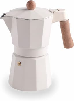 Koffiezetapparaat - Espresso Maker - Italiaanse Koffie - Geschikt Inductie - 6 Kopjes - Wit — thumbnail 1