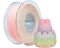 Matte PLA+ 3D Printer Filament 1.75mm - 1kg, Kleurrijk Regenboog Effect voor Hoge Precisie