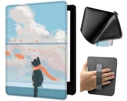 Beschermhoes voor Kindle Paperwhite 7 inch (2024) met Handriem en Auto Wake/Sleep